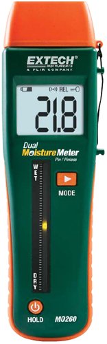 Pin & Pinless Moisture Meter - 0.75in Depth | Extech MO260