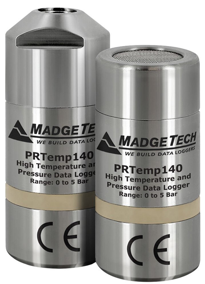 PRTemp140 Pressure/Temp Logger - 0-5 bar, 140°C | MadgeTech