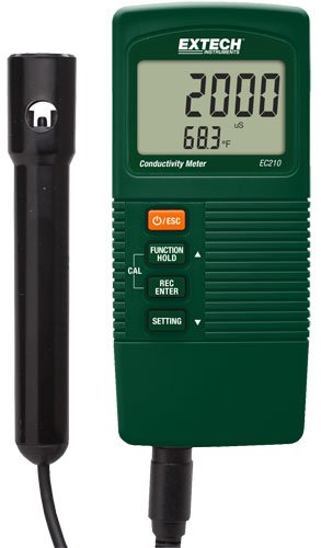 Conductivity/TDS/Temperature Meter - 3 Ranges, ATC | Extech EC210