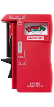 Battery Tester - Ergonomic, Analog Display | Amprobe BAT-250