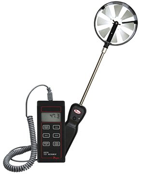 Dwyer 473B-1 Handheld Vane Thermo-Anemometer for HVAC Inspections