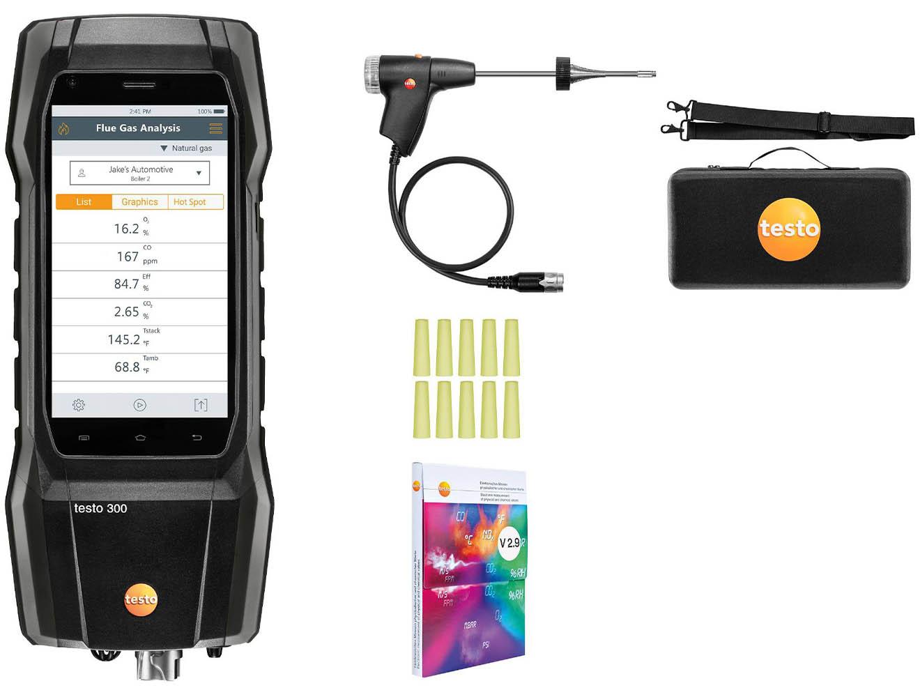 Combustion Analyzer | Testo 300 5in Touchscreen Flue Gas Tester