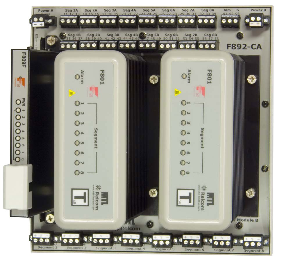 MTL F800 Series: 8-Segment Redundant Fieldbus Power Supply for Universal Fieldbus Systems
