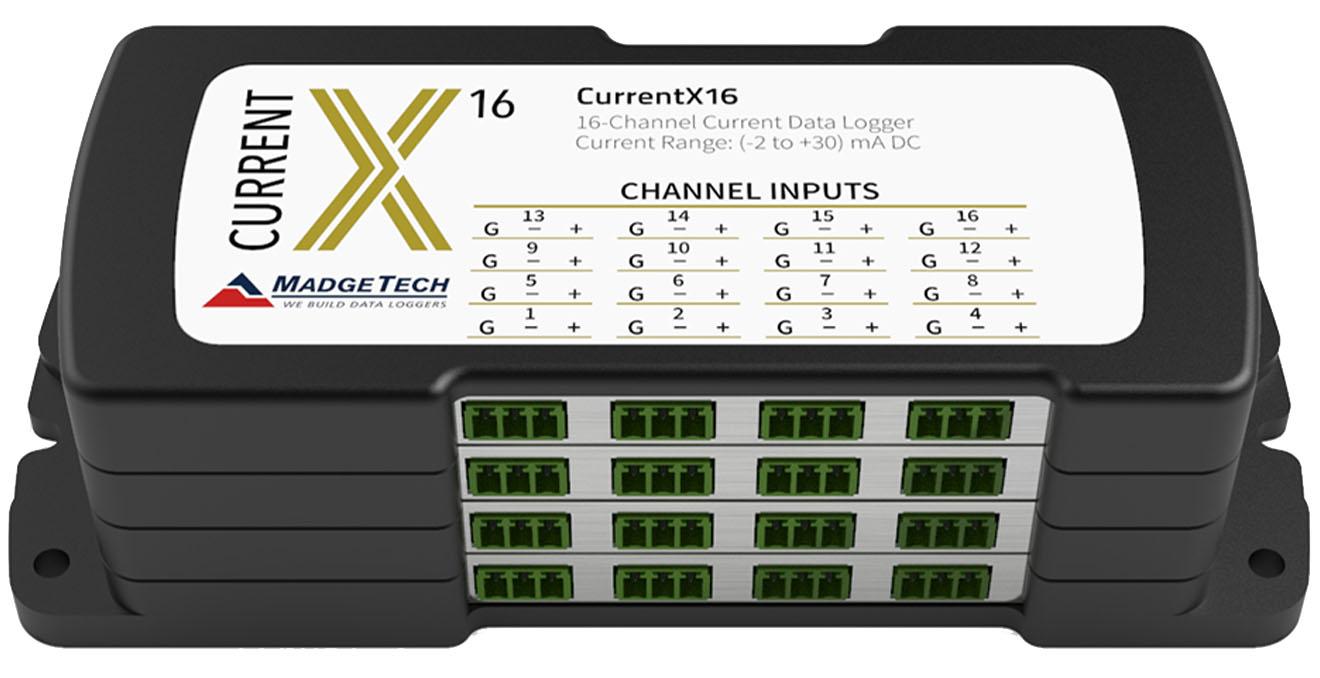 DC Current Data Logger - 4Hz, 4-16 Channels | MadgeTech CurrentX Series
