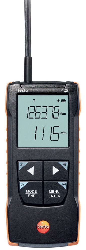Testo 425 Thermal Anemometer with Telescopic Probe
