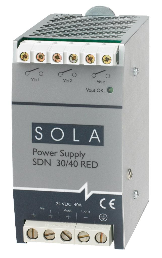 SolaHD SDN-C RED: Compact Isolated Redundancy Module with Auto Power Supply Switchover & Diagnostic Monitoring