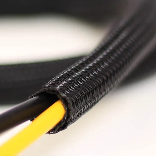 Self Closing Braided Sleeve – 32mm ID 32-33mm Range Black Polyester | QUADRIOS 23CA171