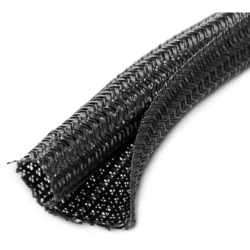 Self Closing Braided Sleeve – 32mm ID 32-33mm Range Black Polyester | QUADRIOS 23CA171