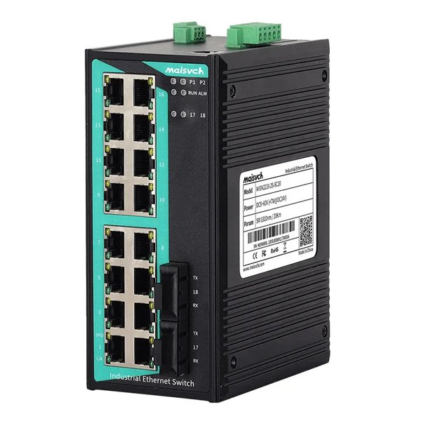 MIEN2218-2F Series Unmanaged Ethernet Switch - 18 Port 100M Industrial | Maiwe