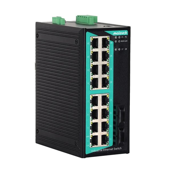 MIEN2218-2F Series Unmanaged Ethernet Switch - 18 Port 100M Industrial | Maiwe